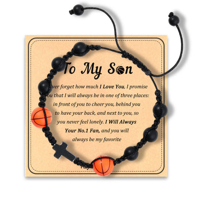 Eastern Mystiques Cross Movement Bracelet Handwoven ToMySon Gift Volleyball Soccer Baseball Black Matte Movement Bracelet