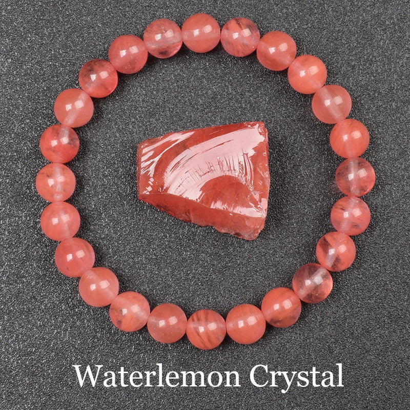 Eastern Mystiques Hot Sale 8mm Red Green Treasure Amethyst Sunstone Lapis Lazuli Tiger Eye Handmade Agate Crystal Green Aventurine Bracelet