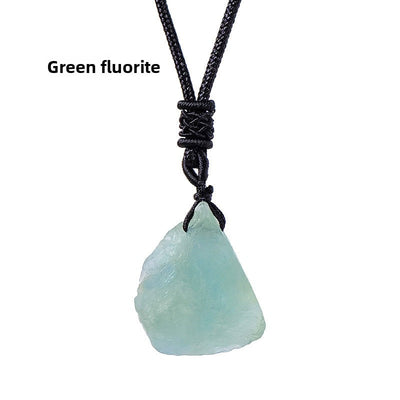Eastern Mystiques Natural Crystal Rough Pendant Pink Crystal Amethyst Citrine Rough Necklace Jewelry Pendant Wholesale