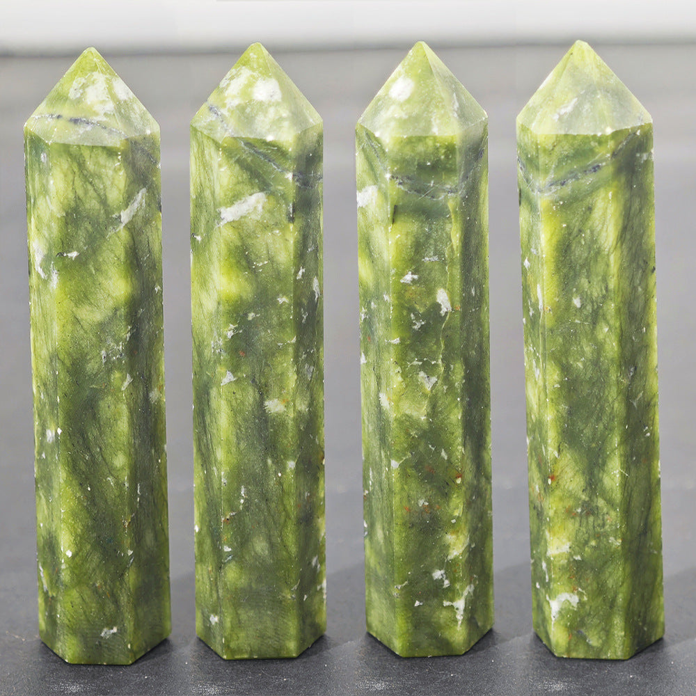 Eastern Mystiques Natural Crystal Column Amethyst Tiger Eye Stone Lapis Lazuli Hand-polished Mineral Home Decoration Series