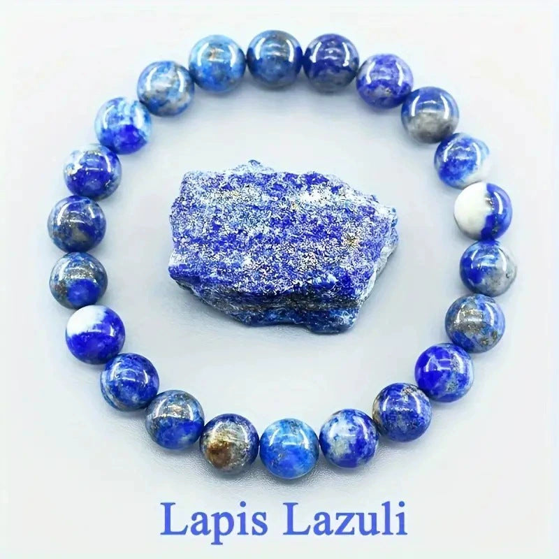 Eastern Mystiques Hot Sale 8mm Red Green Treasure Amethyst Sunstone Lapis Lazuli Tiger Eye Handmade Agate Crystal Green Aventurine Bracelet