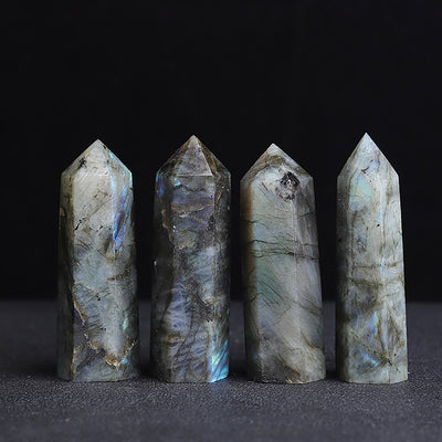 Eastern Mystiques Natural Crystal Column Amethyst Tiger Eye Stone Lapis Lazuli Hand-polished Mineral Home Decoration Series
