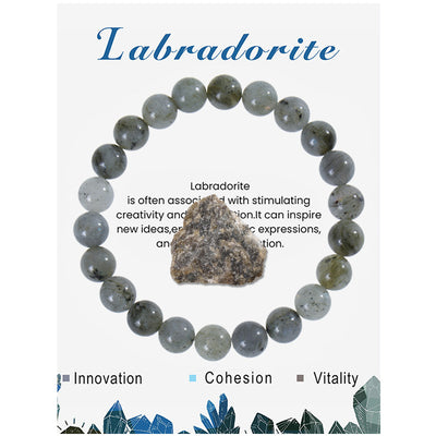 Eastern Mystiques Blue Apatite Amethyst Bracelet Handmade Natural Stone Agate Crystal Beads
