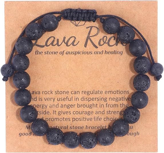 Eastern Mystiques Hot Selling Natural Stone with Card Paper Beaded Elastic Cord Bracelet Crystal Agate Tiger Eye Stone Wholesale Bracelet Jewelry