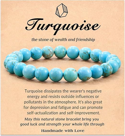 Eastern Mystiques Hot Selling Natural Stone with Card Paper Beaded Elastic Cord Bracelet Crystal Agate Tiger Eye Stone Wholesale Bracelet Jewelry