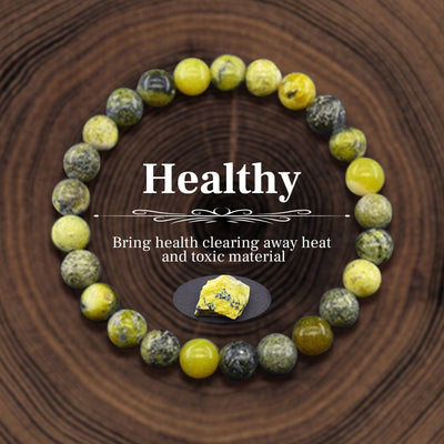 Eastern Mystiques Natural Stone Geometric Beaded Bracelet 8mm Tiger Eye Stone Lapis Lazuli Natural Stone Elastic Bracelet