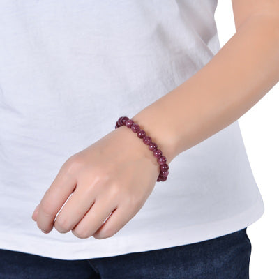 Eastern Mystiques Blue Apatite Amethyst Bracelet Handmade Natural Stone Agate Crystal Beads
