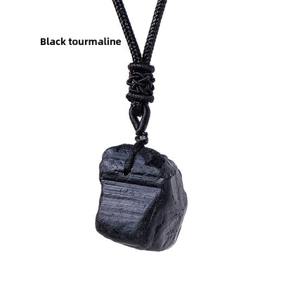 Eastern Mystiques Natural Crystal Rough Pendant Pink Crystal Amethyst Citrine Rough Necklace Jewelry Pendant Wholesale