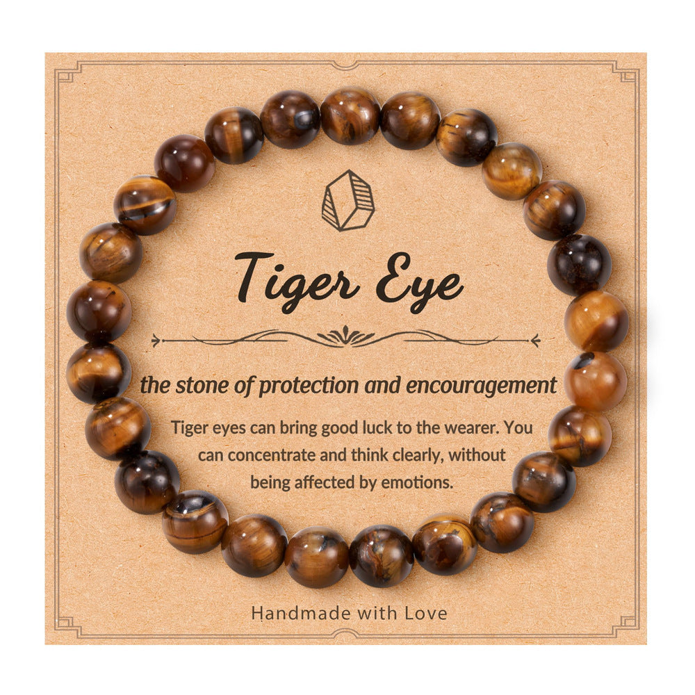 Eastern Mystiques Green Aventurine/Volcanic Rock/Obsidian/Pink Zebra/Black Line Red Pattern/Tigereye Light Luxury Day