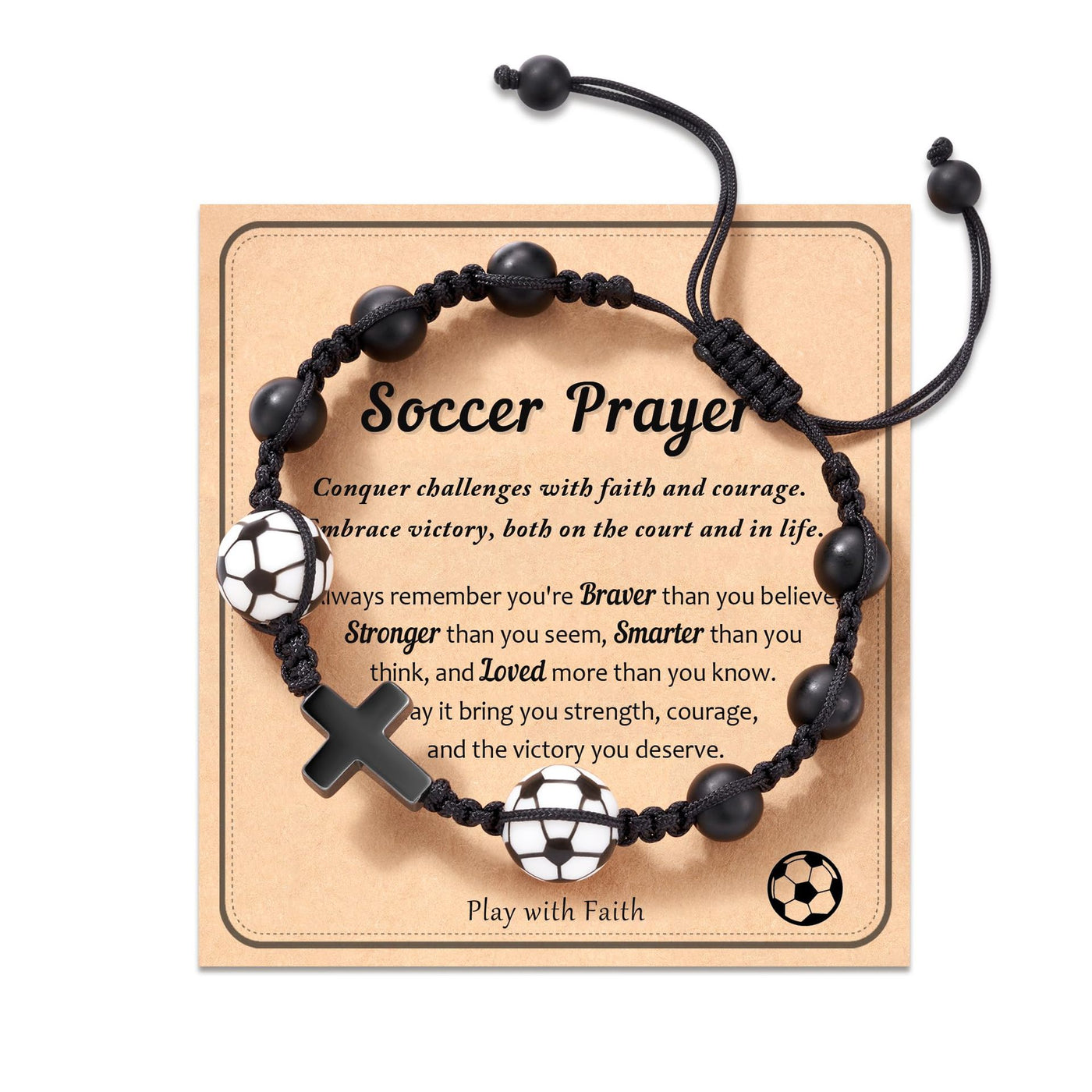 Eastern Mystiques Cross Movement Bracelet Handwoven ToMySon Gift Volleyball Soccer Baseball Black Matte Movement Bracelet