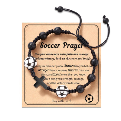 Eastern Mystiques Cross Movement Bracelet Handwoven ToMySon Gift Volleyball Soccer Baseball Black Matte Movement Bracelet