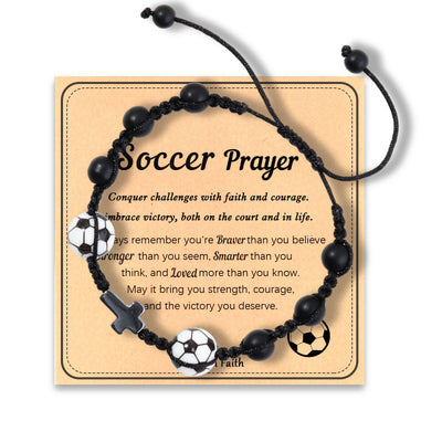 Eastern Mystiques Cross Movement Bracelet Handwoven ToMySon Gift Volleyball Soccer Baseball Black Matte Movement Bracelet