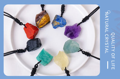 Eastern Mystiques Natural Crystal Rough Pendant Pink Crystal Amethyst Citrine Rough Necklace Jewelry Pendant Wholesale