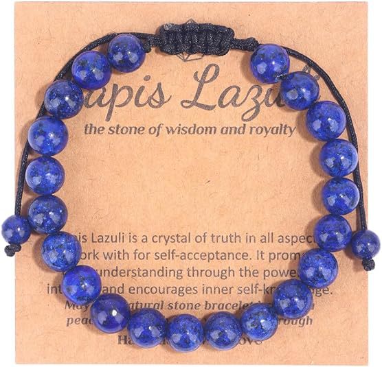 Eastern Mystiques Hot Selling Natural Stone with Card Paper Beaded Elastic Cord Bracelet Crystal Agate Tiger Eye Stone Wholesale Bracelet Jewelry