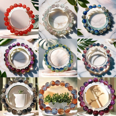 Eastern Mystiques Hot Sale 8mm Red Green Treasure Amethyst Sunstone Lapis Lazuli Tiger Eye Handmade Agate Crystal Green Aventurine Bracelet