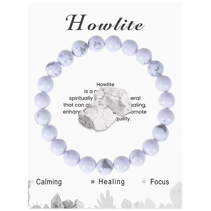 Eastern Mystiques Blue Apatite Amethyst Bracelet Handmade Natural Stone Agate Crystal Beads
