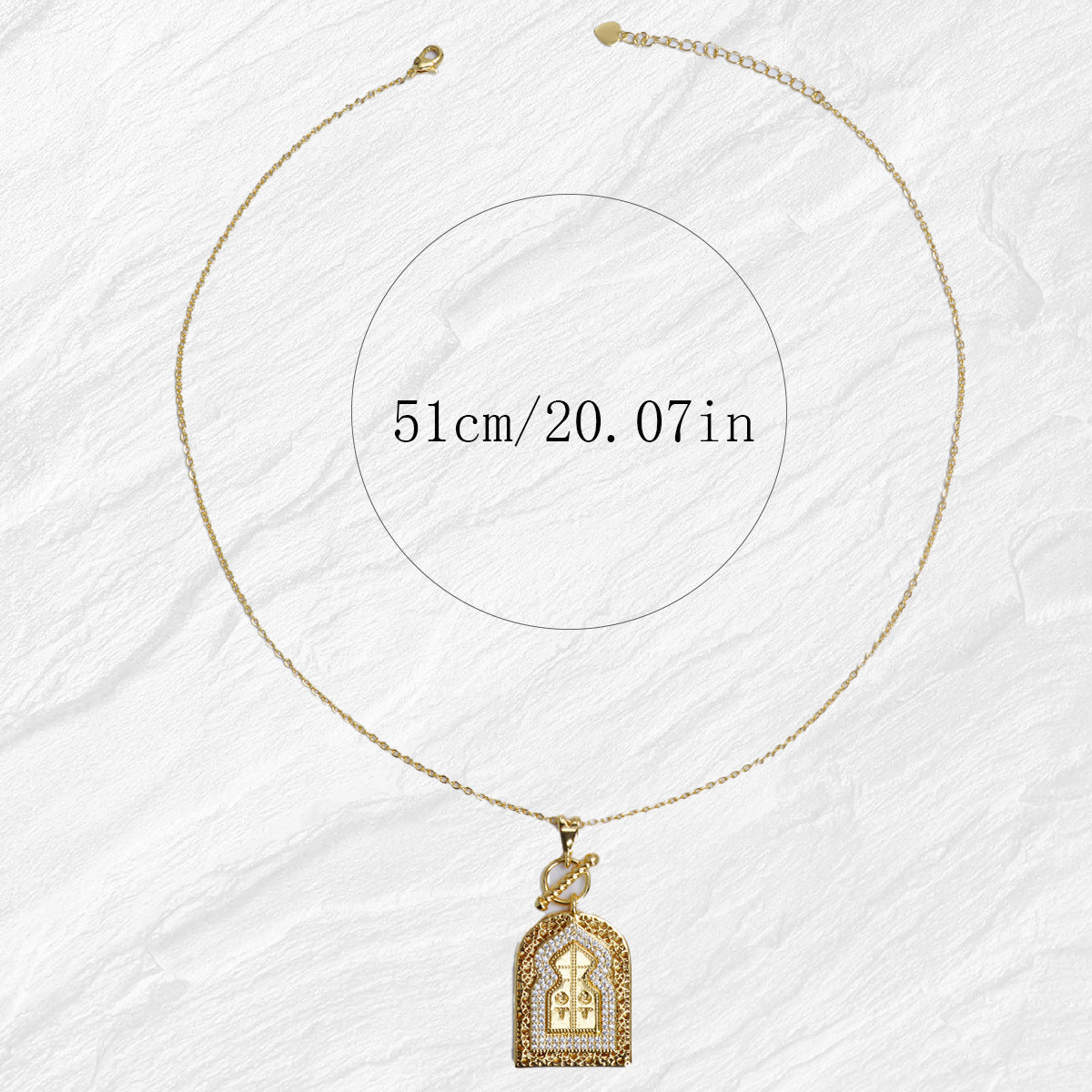 Eastern Mystiques European and American Religious Virgin Mary Copper Inlaid Zircon Necklace for Women Trendy Real Gold Plated Crystal Pendant Jewelry