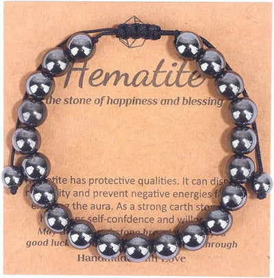 Eastern Mystiques Hot Selling Natural Stone with Card Paper Beaded Elastic Cord Bracelet Crystal Agate Tiger Eye Stone Wholesale Bracelet Jewelry