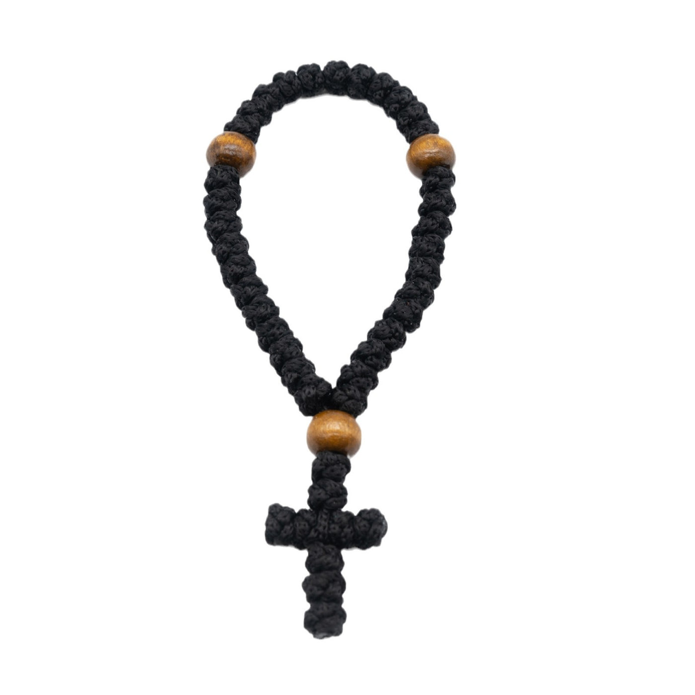 Eastern Mystiques Hot-Selling Orthodox Cross Bracelet Religious Wooden Prayer Beads Adjustable Prayer Rope Rosary