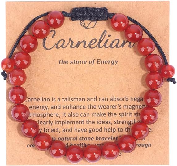 Eastern Mystiques Hot Selling Natural Stone with Card Paper Beaded Elastic Cord Bracelet Crystal Agate Tiger Eye Stone Wholesale Bracelet Jewelry