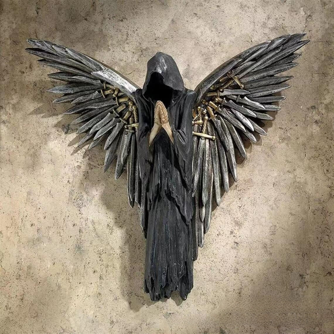 Eastern Mystiques New Soul Warrior Sculpture Resin Craft Hanging Decoration Home Wall Halloween Decoration
