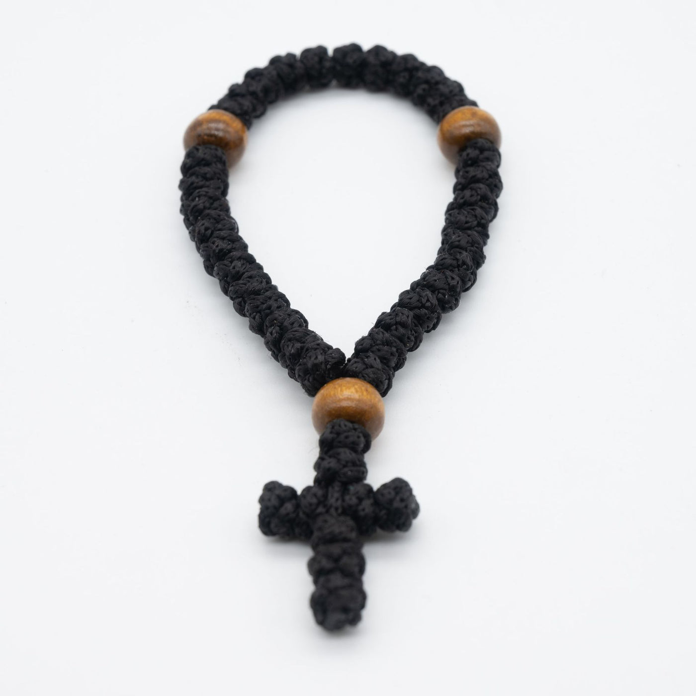 Eastern Mystiques Hot-Selling Orthodox Cross Bracelet Religious Wooden Prayer Beads Adjustable Prayer Rope Rosary