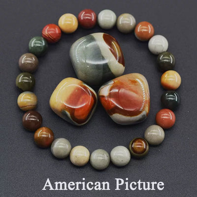 Eastern Mystiques Hot Sale 8mm Red Green Treasure Amethyst Sunstone Lapis Lazuli Tiger Eye Handmade Agate Crystal Green Aventurine Bracelet