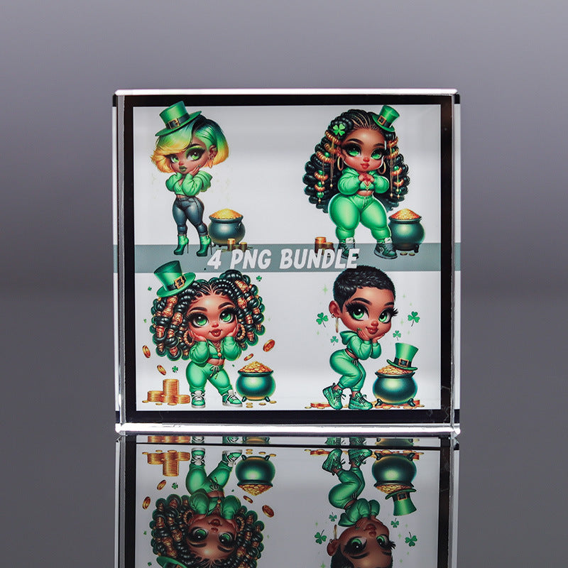 Eastern Mystiques African Black Madonna Crystal Print American Black Jesus Glass Coaster Christ