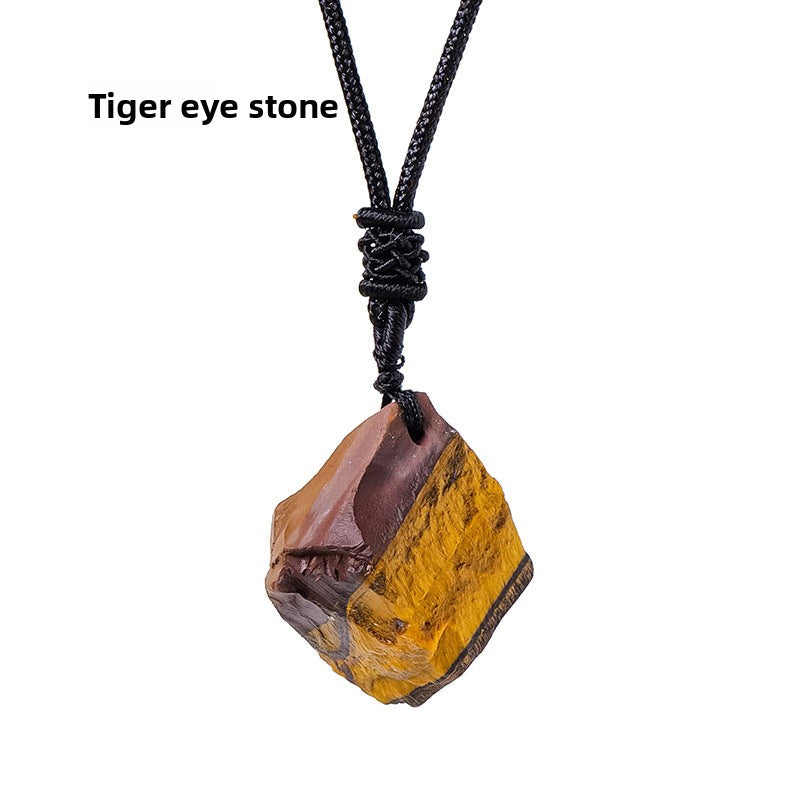 Eastern Mystiques Natural Crystal Rough Pendant Pink Crystal Amethyst Citrine Rough Necklace Jewelry Pendant Wholesale