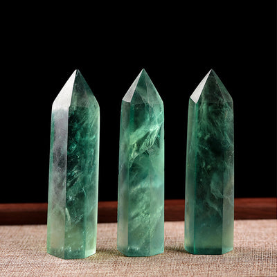 Eastern Mystiques Natural Crystal Column Amethyst Tiger Eye Stone Lapis Lazuli Hand-polished Mineral Home Decoration Series