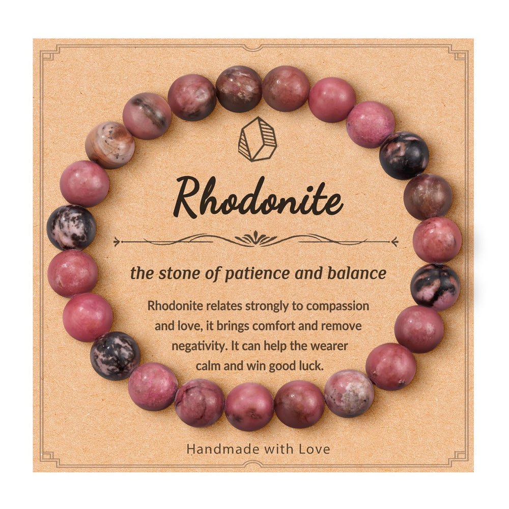 Eastern Mystiques Green Aventurine/Volcanic Rock/Obsidian/Pink Zebra/Black Line Red Pattern/Tigereye Light Luxury Day