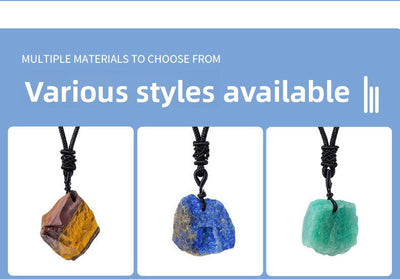 Eastern Mystiques Natural Crystal Rough Pendant Pink Crystal Amethyst Citrine Rough Necklace Jewelry Pendant Wholesale