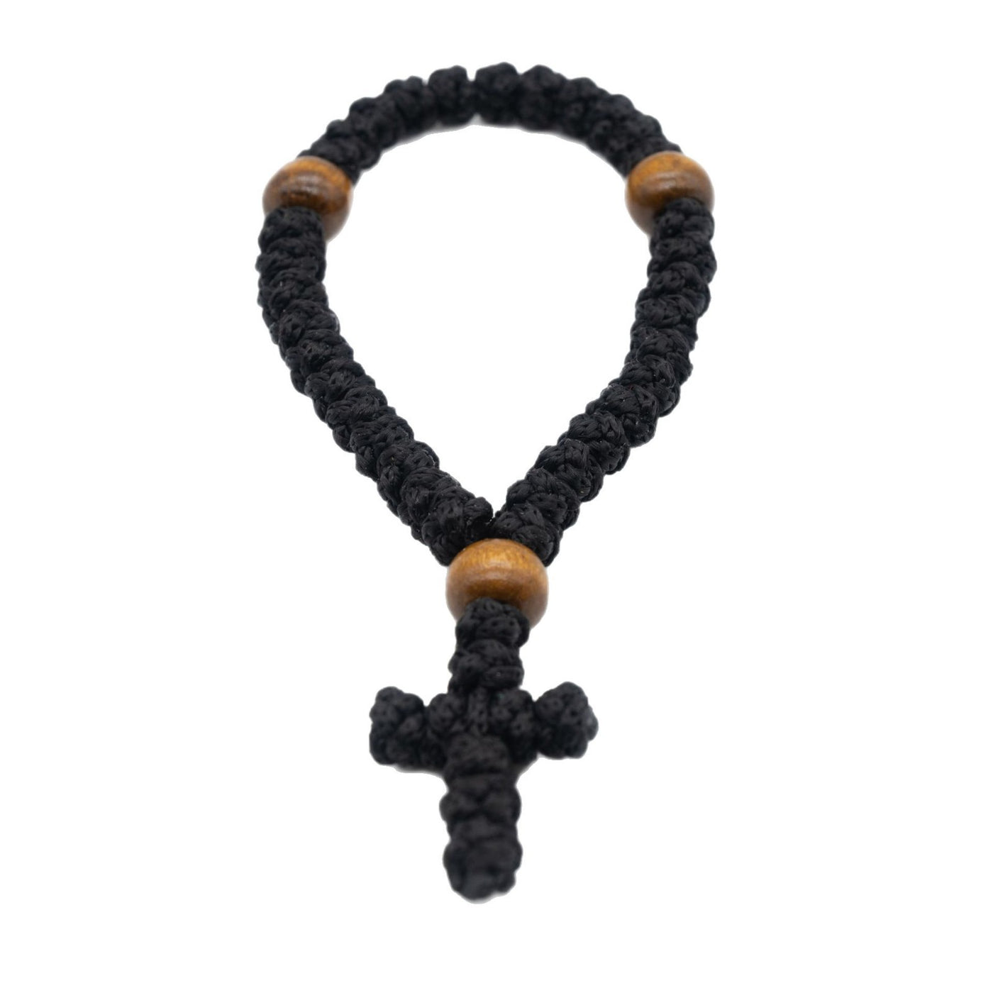 Eastern Mystiques Hot-Selling Orthodox Cross Bracelet Religious Wooden Prayer Beads Adjustable Prayer Rope Rosary