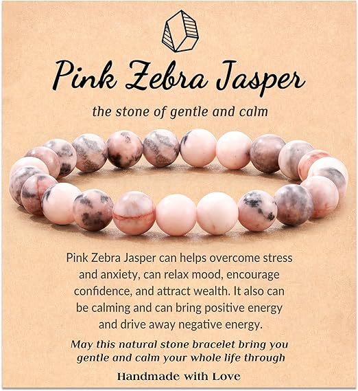 Eastern Mystiques Hot Selling Natural Stone with Card Paper Beaded Elastic Cord Bracelet Crystal Agate Tiger Eye Stone Wholesale Bracelet Jewelry