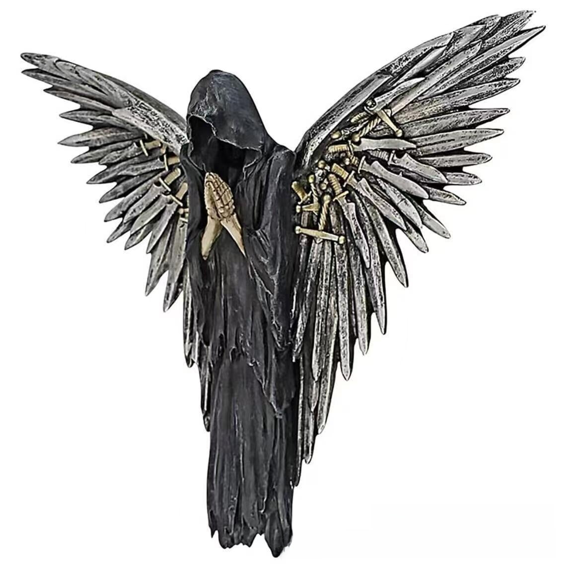 Eastern Mystiques New Soul Warrior Sculpture Resin Craft Hanging Decoration Home Wall Halloween Decoration