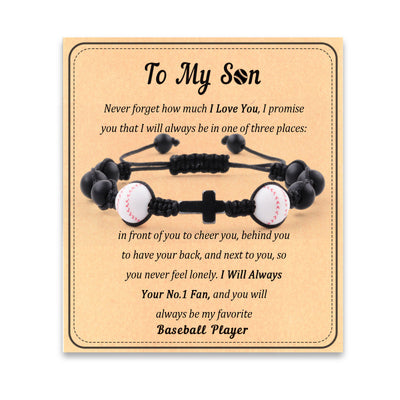 Eastern Mystiques Cross Movement Bracelet Handwoven ToMySon Gift Volleyball Soccer Baseball Black Matte Movement Bracelet