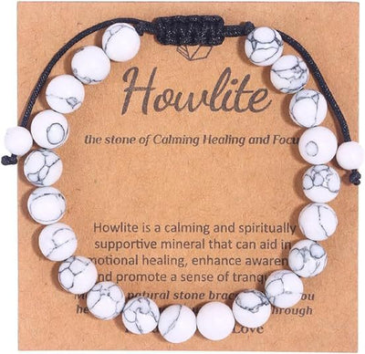Eastern Mystiques Hot Selling Natural Stone with Card Paper Beaded Elastic Cord Bracelet Crystal Agate Tiger Eye Stone Wholesale Bracelet Jewelry