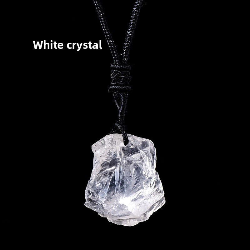 Eastern Mystiques Natural Crystal Rough Pendant Pink Crystal Amethyst Citrine Rough Necklace Jewelry Pendant Wholesale