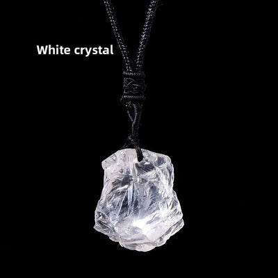 Eastern Mystiques Natural Crystal Rough Pendant Pink Crystal Amethyst Citrine Rough Necklace Jewelry Pendant Wholesale