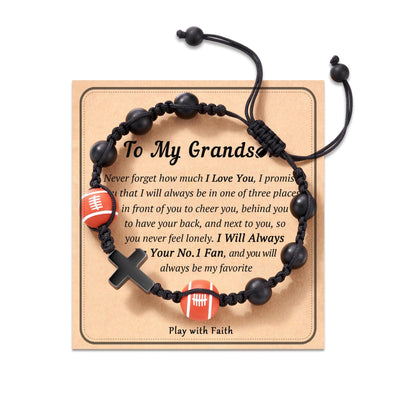 Eastern Mystiques Cross Movement Bracelet Handwoven ToMySon Gift Volleyball Soccer Baseball Black Matte Movement Bracelet
