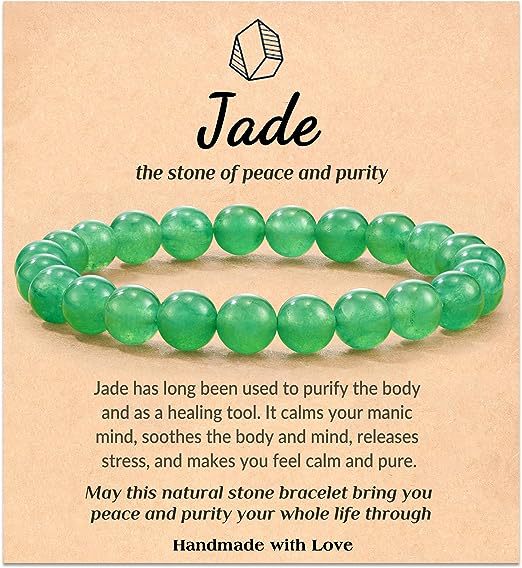 Eastern Mystiques Hot Selling Natural Stone with Card Paper Beaded Elastic Cord Bracelet Crystal Agate Tiger Eye Stone Wholesale Bracelet Jewelry