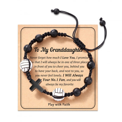Eastern Mystiques Cross Movement Bracelet Handwoven ToMySon Gift Volleyball Soccer Baseball Black Matte Movement Bracelet