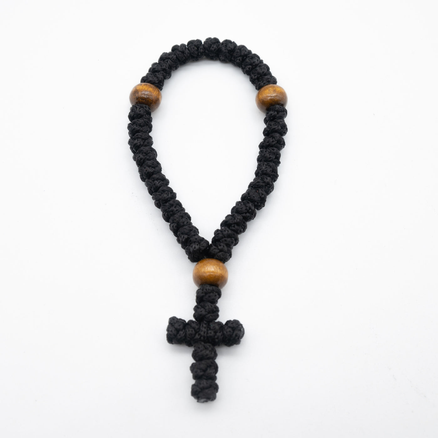 Eastern Mystiques Hot-Selling Orthodox Cross Bracelet Religious Wooden Prayer Beads Adjustable Prayer Rope Rosary