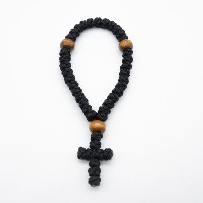 Eastern Mystiques Hot-Selling Orthodox Cross Bracelet Religious Wooden Prayer Beads Adjustable Prayer Rope Rosary