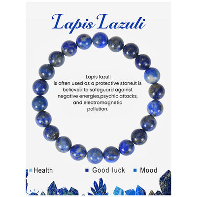 Eastern Mystiques Blue Apatite Amethyst Bracelet Handmade Natural Stone Agate Crystal Beads