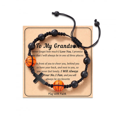 Eastern Mystiques Cross Movement Bracelet Handwoven ToMySon Gift Volleyball Soccer Baseball Black Matte Movement Bracelet