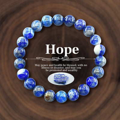 Eastern Mystiques Natural Stone Geometric Beaded Bracelet 8mm Tiger Eye Stone Lapis Lazuli Natural Stone Elastic Bracelet