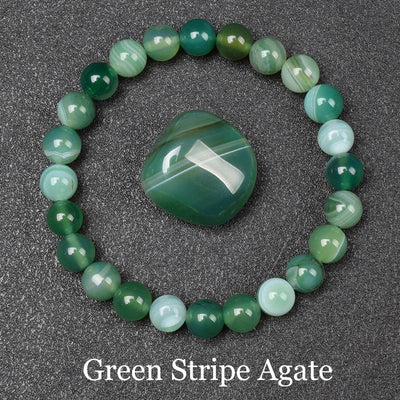 Eastern Mystiques Hot Sale 8mm Red Green Treasure Amethyst Sunstone Lapis Lazuli Tiger Eye Handmade Agate Crystal Green Aventurine Bracelet
